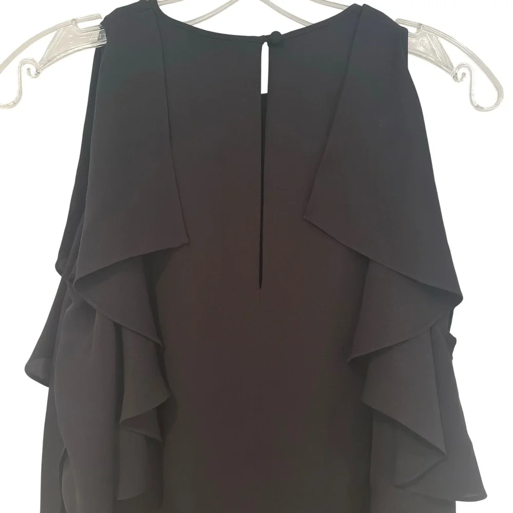 Theory Sophronia Silk Georgette Dress Women's 0 Black Party‎ Goth Whimsigoth